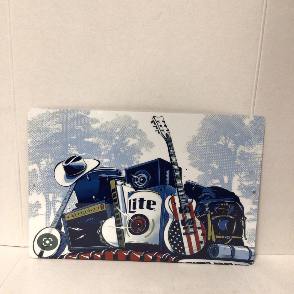 Miller lite country music logo beer sign